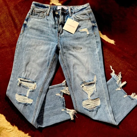 Lovervet High Rise Straight jeans, NWT- no stretch - Picture 1 of 5